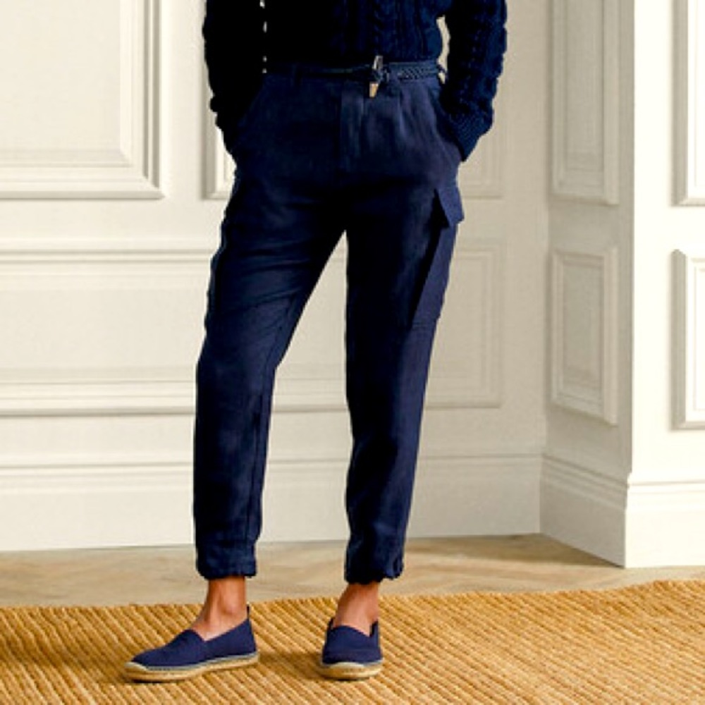 Purple Label Herringbone Linen-Blend Cargo Trouser